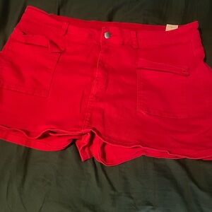 Stylish Red Women's Skort